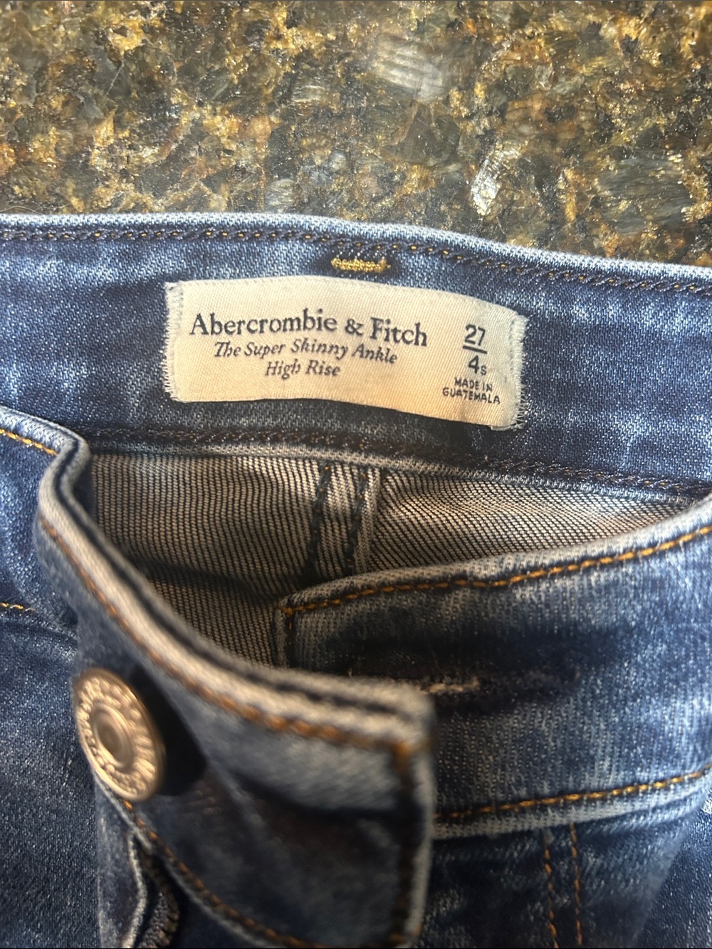 Abercrombie & Fitch Dark Blue Super Skinny Ankle Jeans